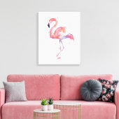 Leinwand Flamingo Watercolor Malerei Kunst, Dichtu (Insitu (Wohnzimmer))
