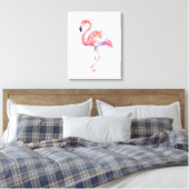 Leinwand Flamingo Watercolor Malerei Kunst, Dichtu (Insitu (Schlafzimmer))