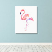 Leinwand Flamingo Watercolor Malerei Kunst, Dichtu (Insitu (Holzboden))
