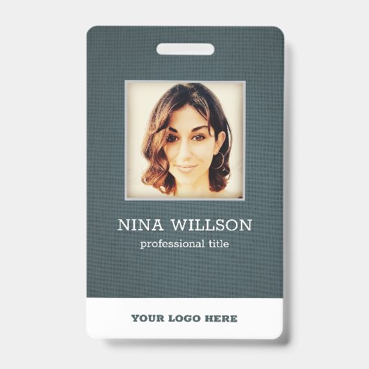 Leinwand Foto Business-ID-Abzeichen Ausweis (Vorderseite)