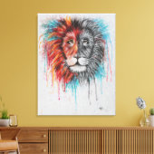 Leinwand Fully LIVE Lion Print (Insitu (Wohnzimmer))