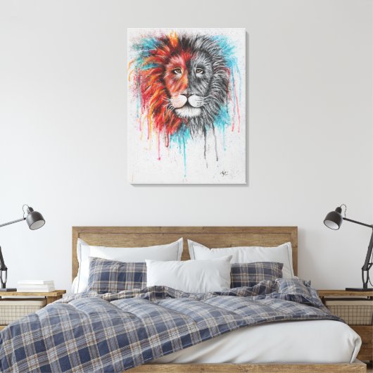 Leinwand Fully LIVE Lion Print (Insitu (Schlafzimmer))