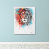 Leinwand Fully LIVE Lion Print (Insitu (Holzboden))
