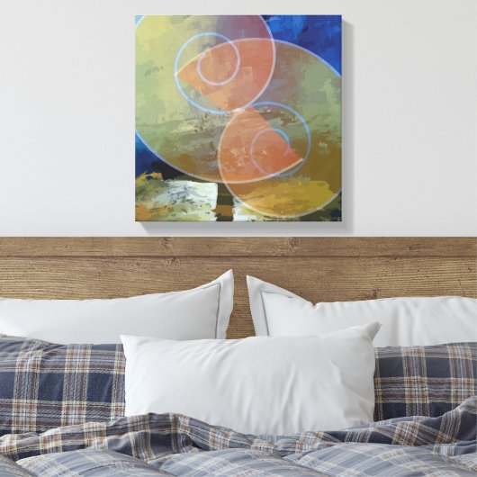 Leinwand für Abstrakte Kunstmalerei in geometrisch (Insitu (Schlafzimmer))