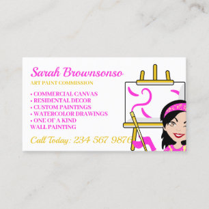 Leinwand für benutzerdefinierte Künstlermalerei Visitenkarte