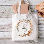 Leinwand für das Monogramm des Herbstgartens Tragetasche