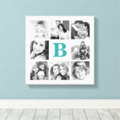 Leinwand für die benutzerdefinierte Monogrammfamil (Insitu (Holzboden))