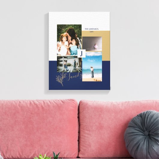 Leinwand für die FotoCollage der Modernen Farbblöc (Insitu (Wohnzimmer))