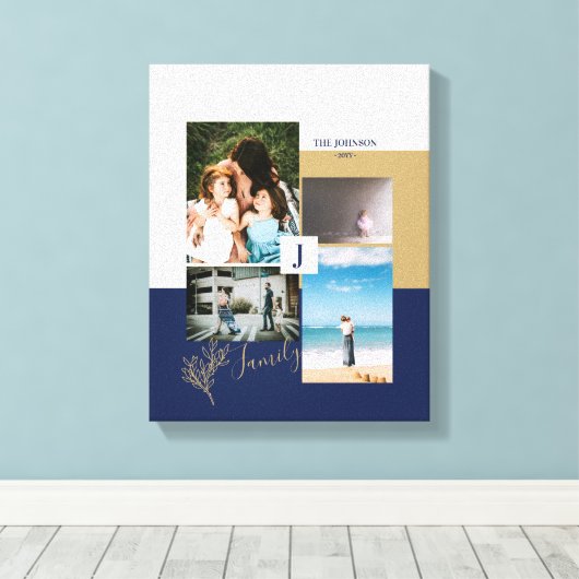 Leinwand für die FotoCollage der Modernen Farbblöc (Insitu (Holzboden))