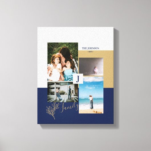 Leinwand für die FotoCollage der Modernen Farbblöc (Vorderseite)