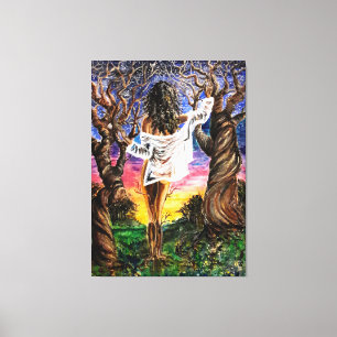 Leinwand für Frauen in der Natur - Malerei
