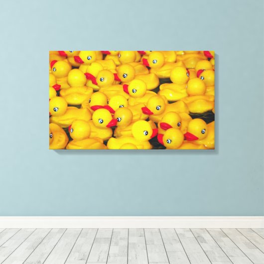 Leinwand für gelbe Gummienteichen (Insitu (Holzboden))