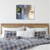 Leinwand für graue Katze (Insitu (Schlafzimmer))