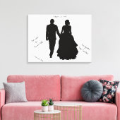 Leinwand für Hochzeiten, Gästebuch, Silhouette (Insitu (Wohnzimmer))