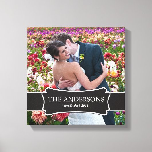Leinwand für Hochzeitsfeiern mit Foto (Vorderseite)