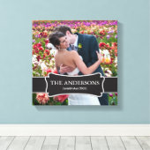 Leinwand für Hochzeitsfeiern mit Foto (Insitu (Holzboden))