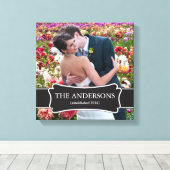 Leinwand für Hochzeitsfeiern mit Foto (Insitu (Holzboden))