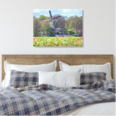 Leinwand für holländische Windmühle und Tulpenfeld (Insitu (Schlafzimmer))