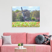 Leinwand für holländische Windmühle und Tulpenfeld (Insitu (Wohnzimmer))
