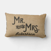 Leinwand-für immer immer Herz-personalisierte Lendenkissen (Rückseite)