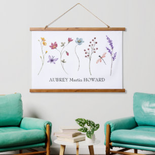 Leinwand für Mädchennamen   Personalisierter Name Wandteppich Mit Holzrahmen