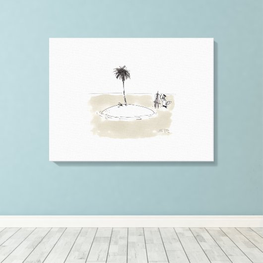 Leinwand für Maler mit Marooned Painter (Insitu (Holzboden))