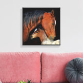 Leinwand für Mare und Fohlen (Insitu (Wohnzimmer))