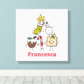 Leinwand für personalisierte Weihnachtsfiguren (Insitu (Holzboden))