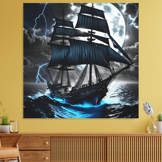 Leinwand für Piratenschiffe (Insitu (Wohnzimmer))