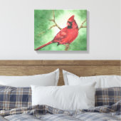 Leinwand für Red Male Kardinal (Insitu (Schlafzimmer))