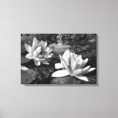 Leinwand für Schwarz-Weiß-Lotus-Blume (Vorderseite)