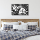Leinwand für Schwarz-Weiß-Lotus-Blume (Insitu (Schlafzimmer))