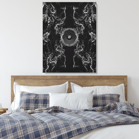 Leinwand für Schwarzweiß-Lautsprecher (Insitu (Schlafzimmer))