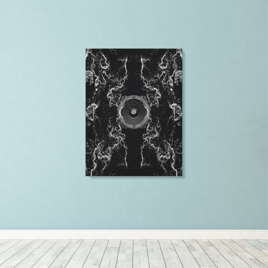 Leinwand für Schwarzweiß-Lautsprecher (Insitu (Holzboden))