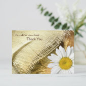 Leinwand-Gänseblümchenebene danken Ihnen, mit Dankeskarte (Stehend Vorderseite)