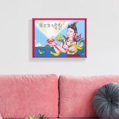LEINWAND - Gebet der Göttin das tibetische Mantra (Insitu (Wohnzimmer))