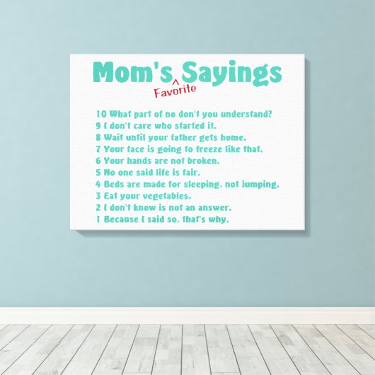 Leinwand-Geschenk für die beliebte Redewendungen d Leinwanddruck (Insitu (Holzboden))