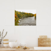 Leinwand-Glanzdruck/TAHQUAMENON-FLUSS/GOLD UND GRE Poster (Küche)