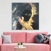 Leinwand glänzender Druck der Original Ölmalerei . (Insitu (Wohnzimmer))