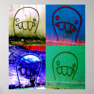 Leinwand Grafitti Characters Poster