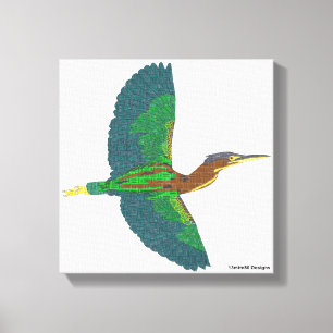 Leinwand - Grüner Heron (weiß)