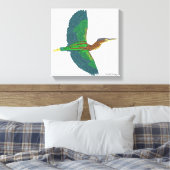 Leinwand - Grüner Heron (weiß) (Insitu (Schlafzimmer))