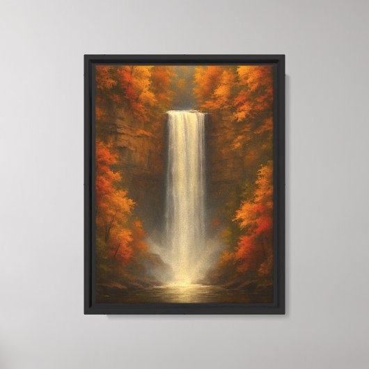 Leinwand Herbst Wasserfall Kunst (Vorderseite)