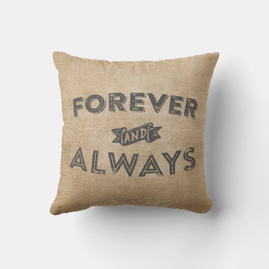 Leinwand-Herr und Frau Forever und immer Kissen (Rückseite)