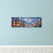 Leinwand Holiday Art-Snowy Village Scene (Insitu (Holzboden))