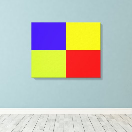 Leinwand im Farbblock (Insitu (Holzboden))