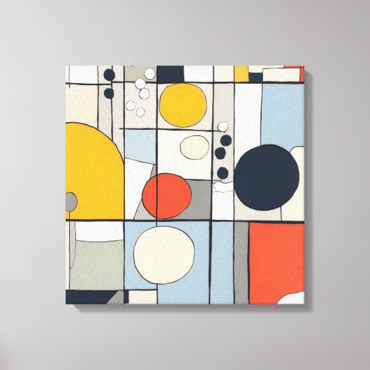 "Leinwand im Mondrian-Stil Art 2" Leinwanddruck (Vorderseite)