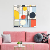 "Leinwand im Mondrian-Stil Art 2" Leinwanddruck (Insitu (Wohnzimmer))