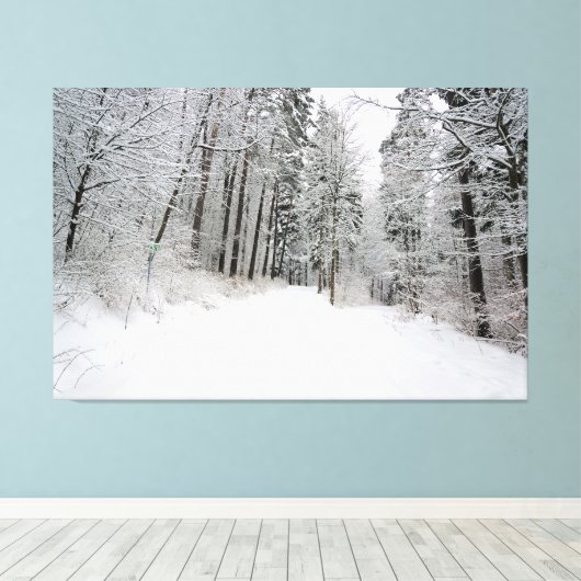 Leinwand im Winter (Insitu (Holzboden))