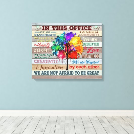 Leinwand in diesem Büro (Insitu (Holzboden))